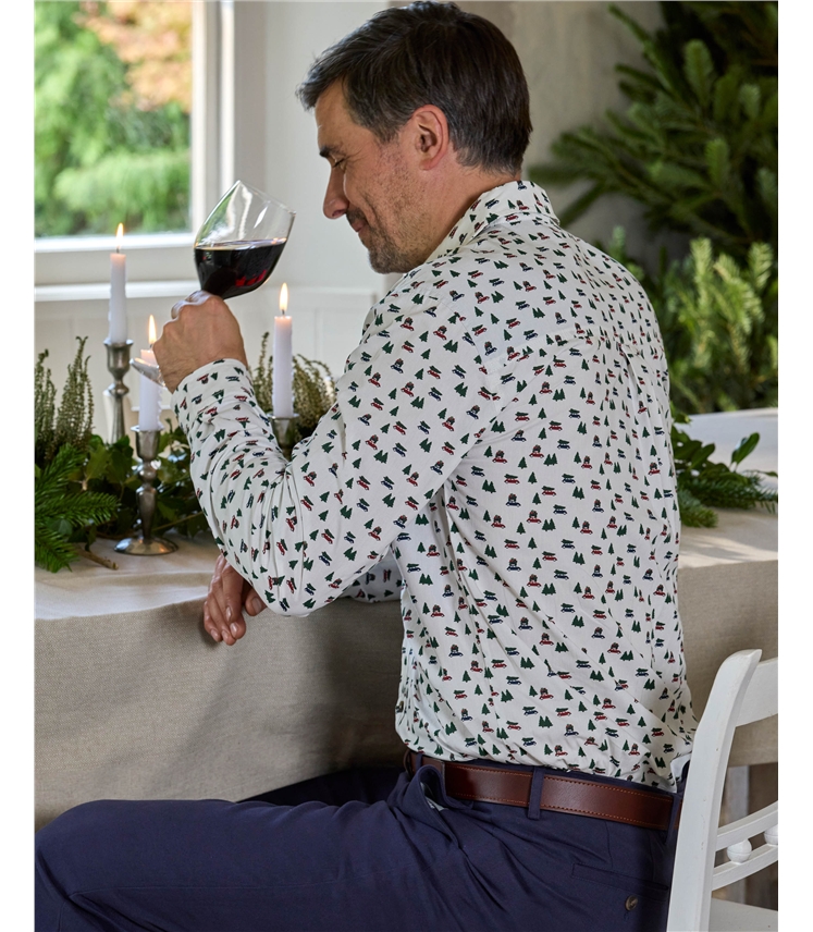 Mens Printed Long Sleeve Shirt