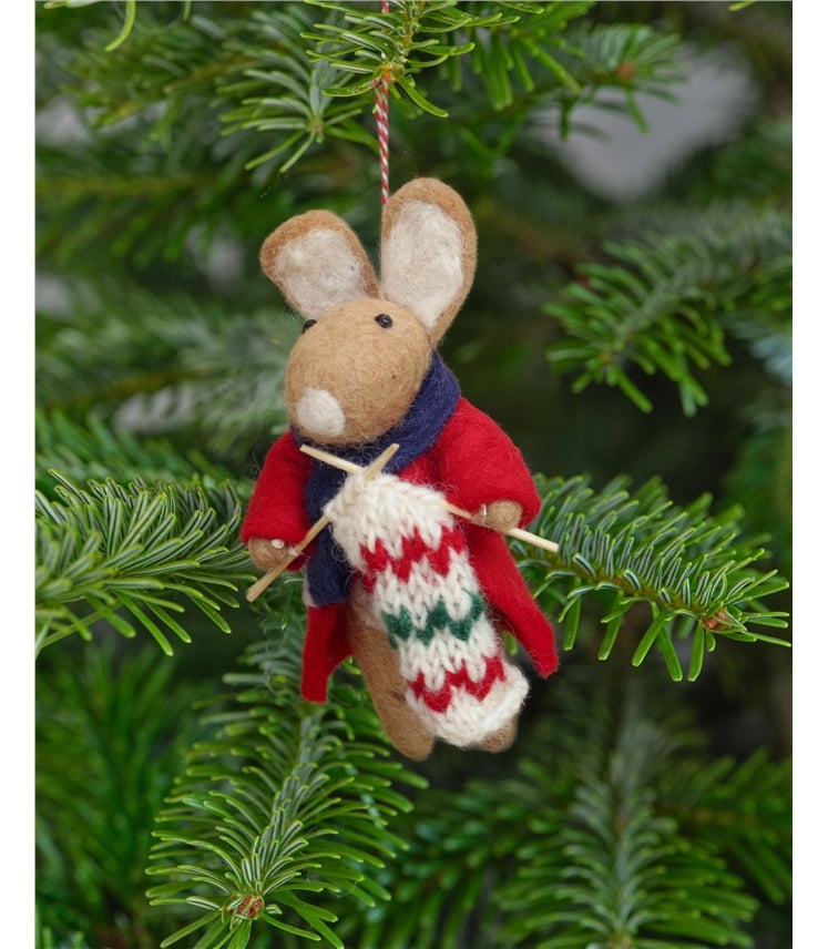Knitting Ruby Rabbit Christmas Decoration