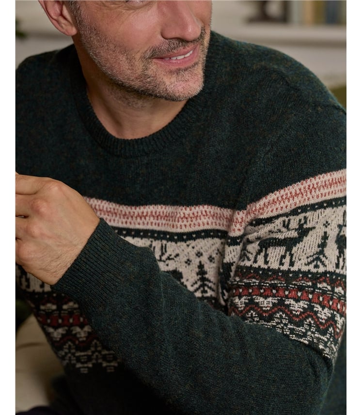 Mens Fairisle Stag Jumper