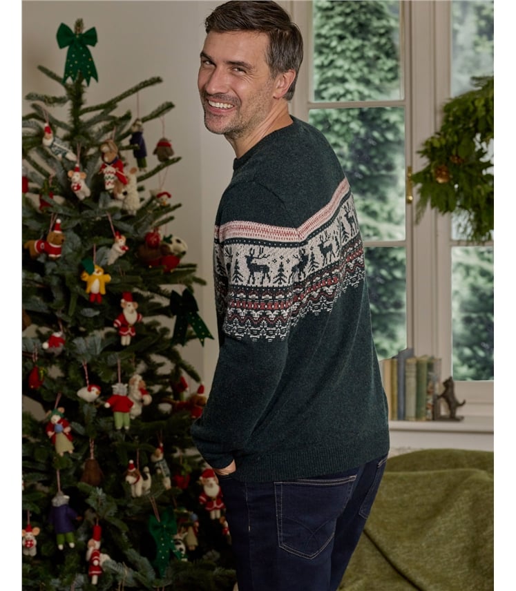 Mens Fairisle Stag Jumper