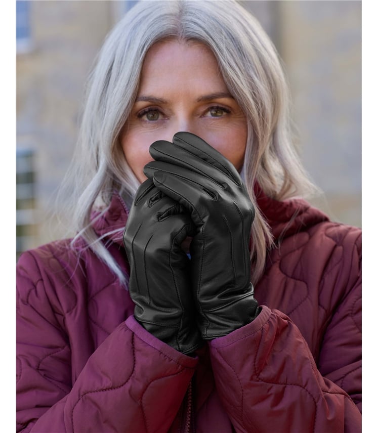 Womens Classic Leather Gloves