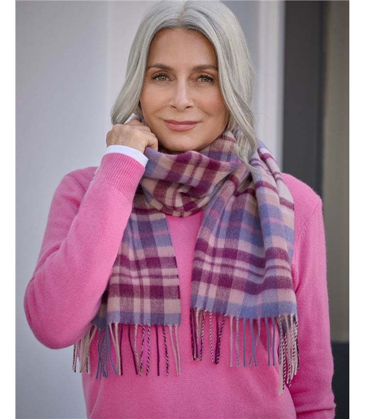 Woven Check Lambswool Scarf