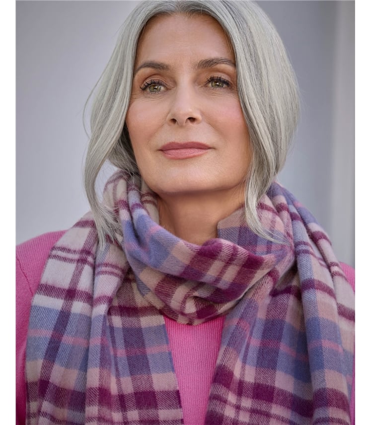 Woven Check Lambswool Scarf