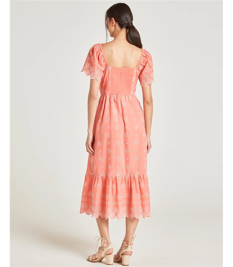Andrina Organic Cotton Broderie Dress