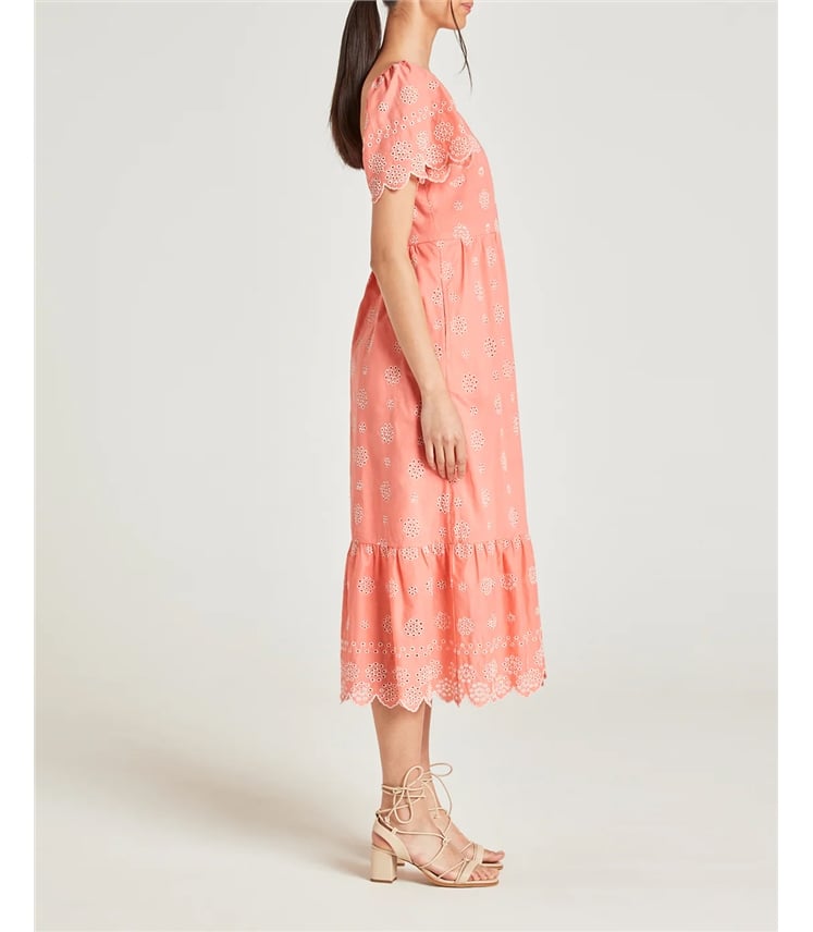Andrina Organic Cotton Broderie Dress