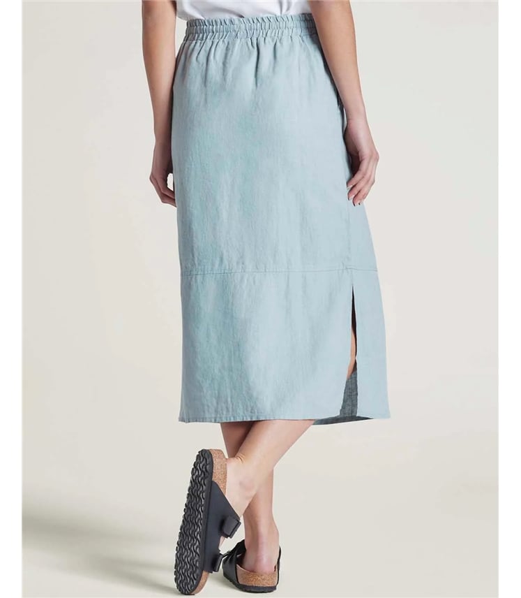 Hadley Hemp Tie Front Midi Skirt