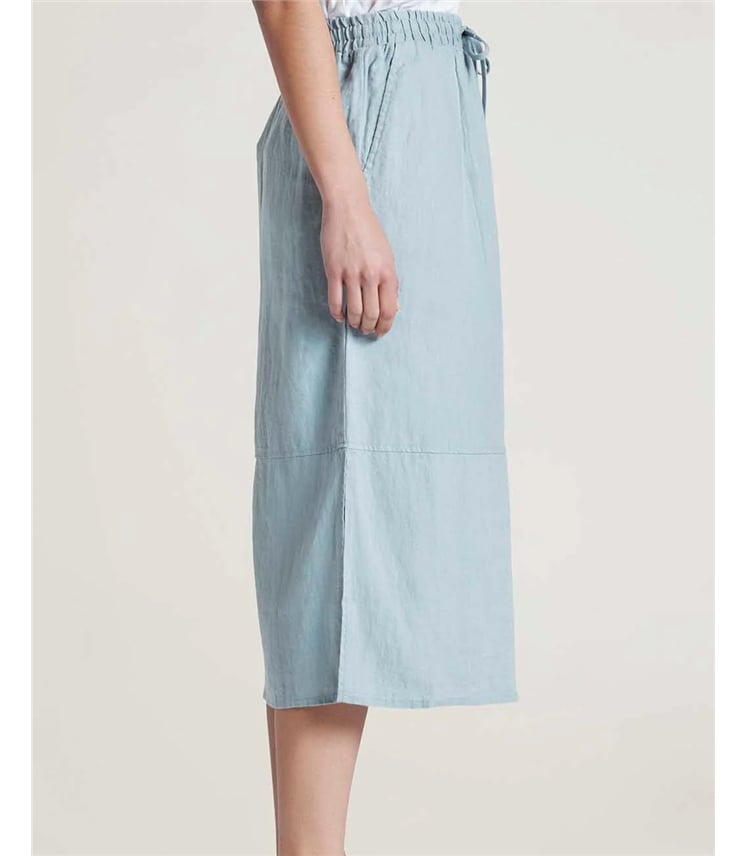 Hadley Hemp Tie Front Midi Skirt