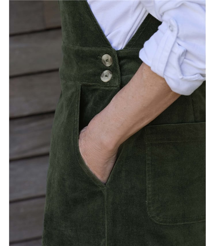 Cord Pinafore Dress