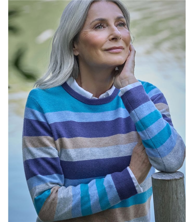 Cashmere and Merino Crew Neck Knitted Jumper