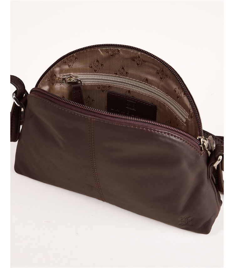 Elterwater Curved Leather Cross Body Bag