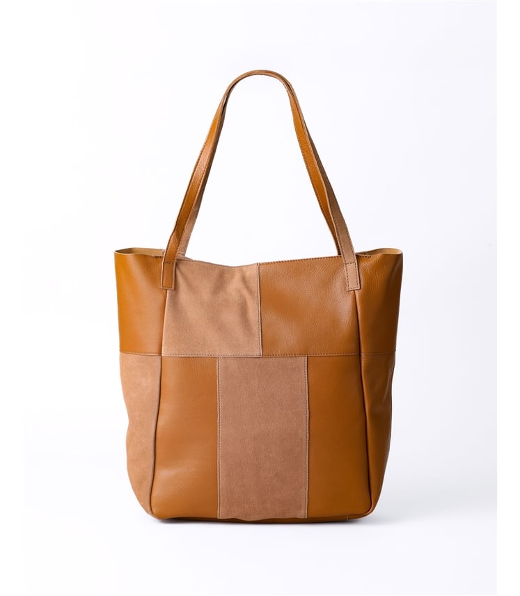 Tarn Hows Leather and Suede Tote Bag