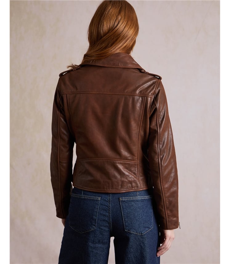 Wynlass Leather Biker Jacket
