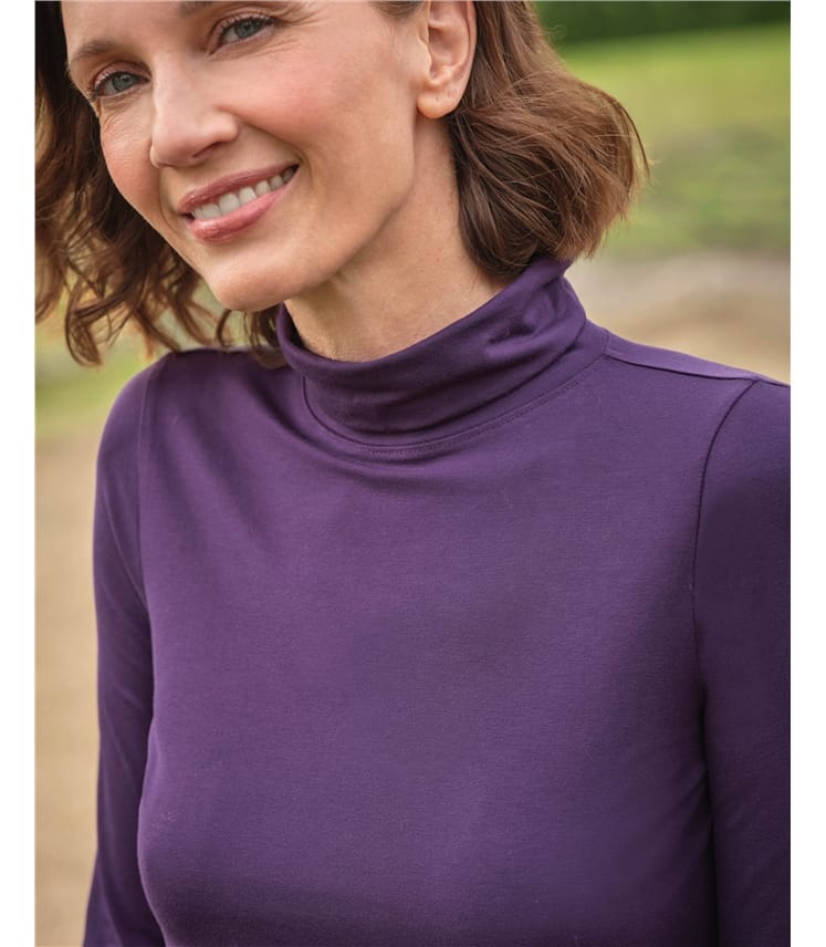 Sous-pull à col roulé - Femme - Jersey