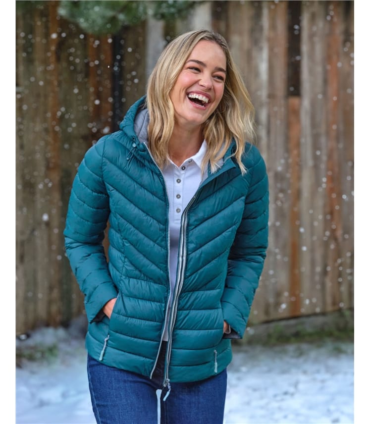 Teal down jacket women's on sale