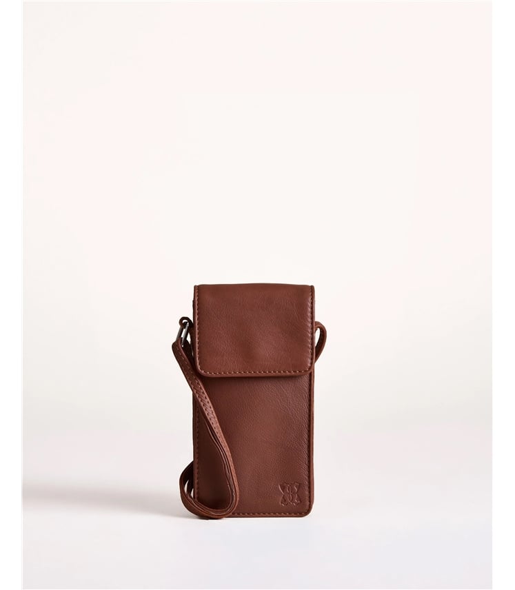Bowness Leather Cross Body Phone Pouch