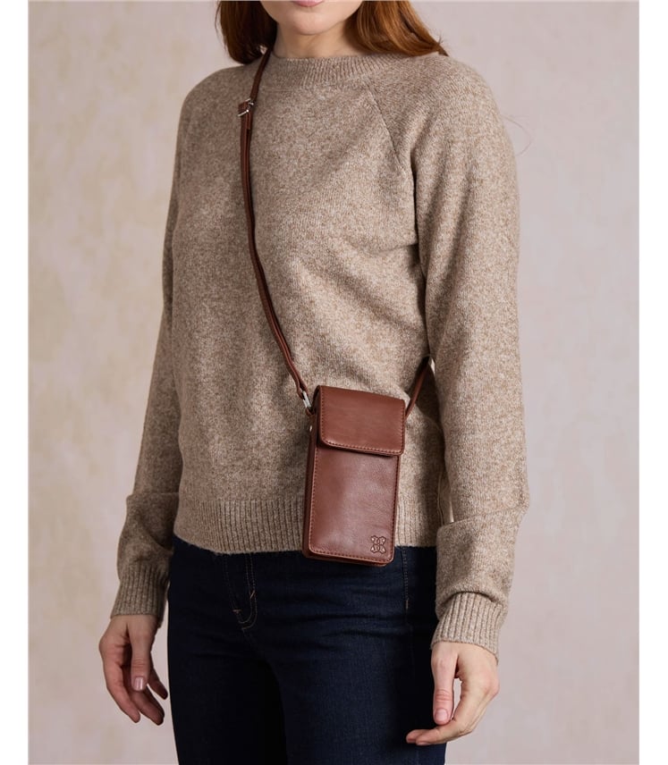 Bowness Leather Cross Body Phone Pouch