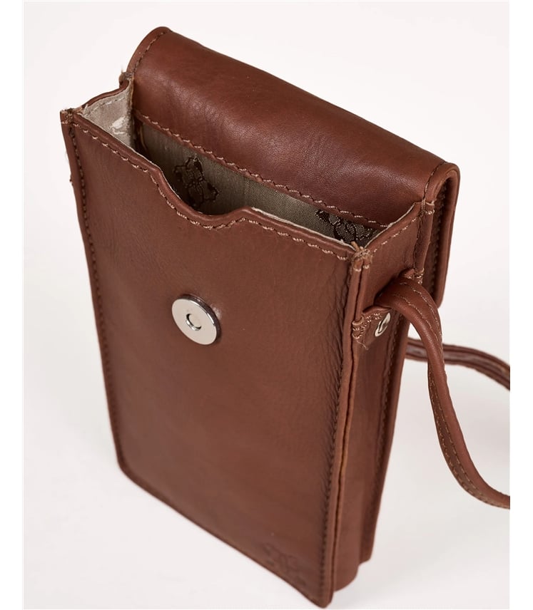 Bowness Leather Cross Body Phone Pouch
