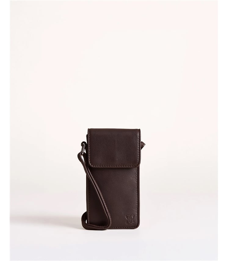 Bowness Leather Cross Body Phone Pouch