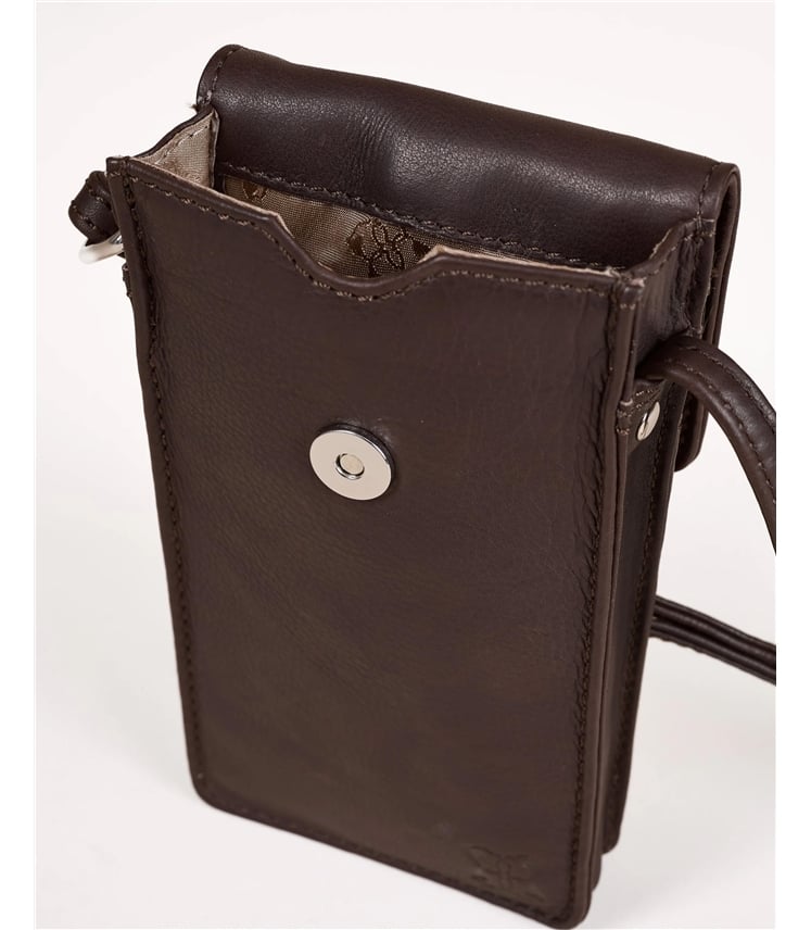 Bowness Leather Cross Body Phone Pouch