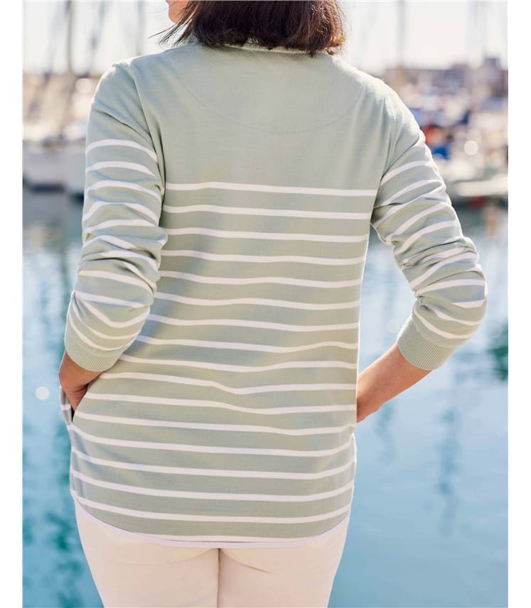 Sweatshirt aus Bio-Baumwolle mit kurzem Reißverschluss für Damen