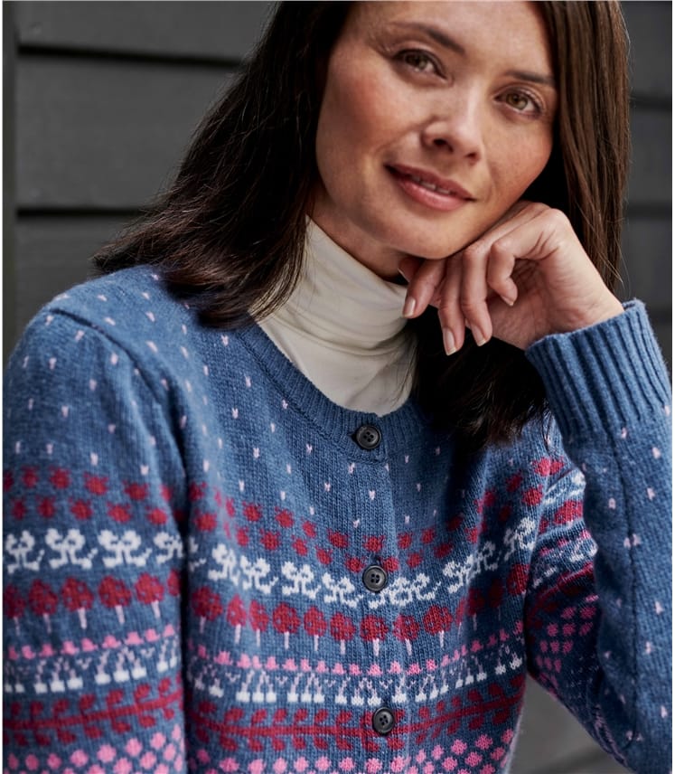 woolovers fairisle cardigan
