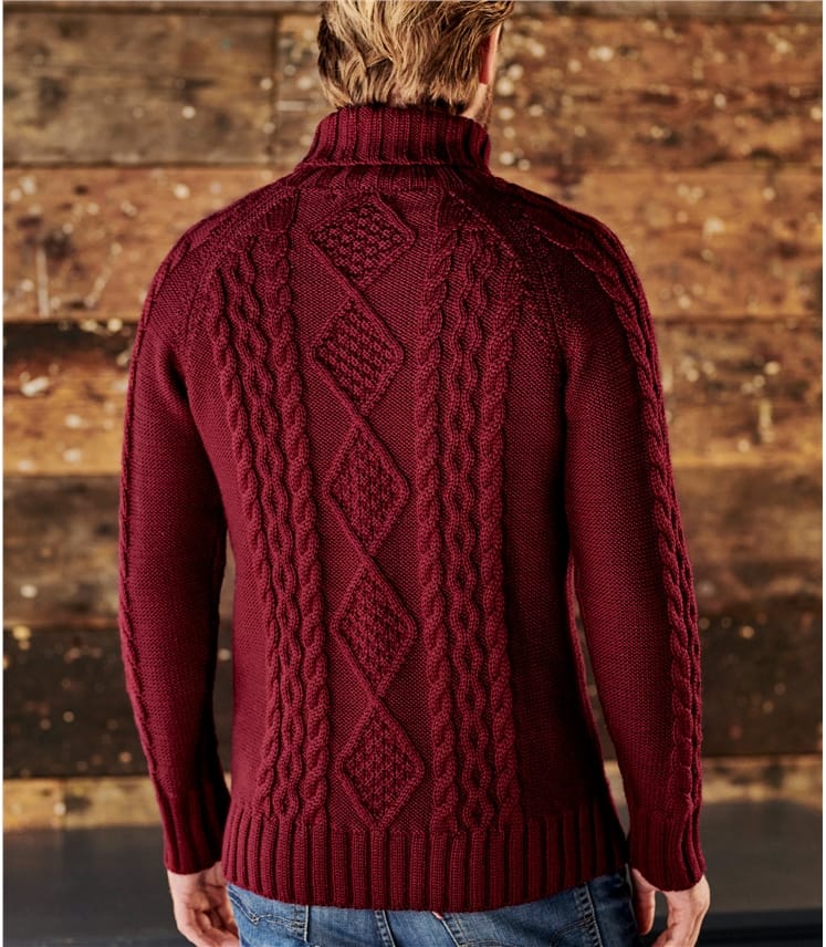red aran jumper