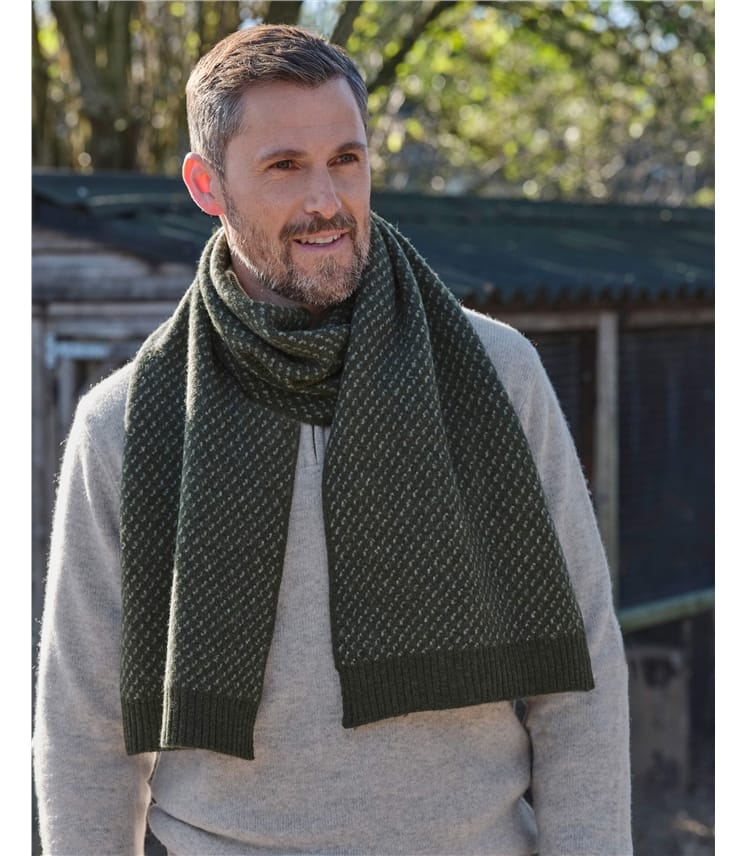 Mens Stitch & Stripe Scarf