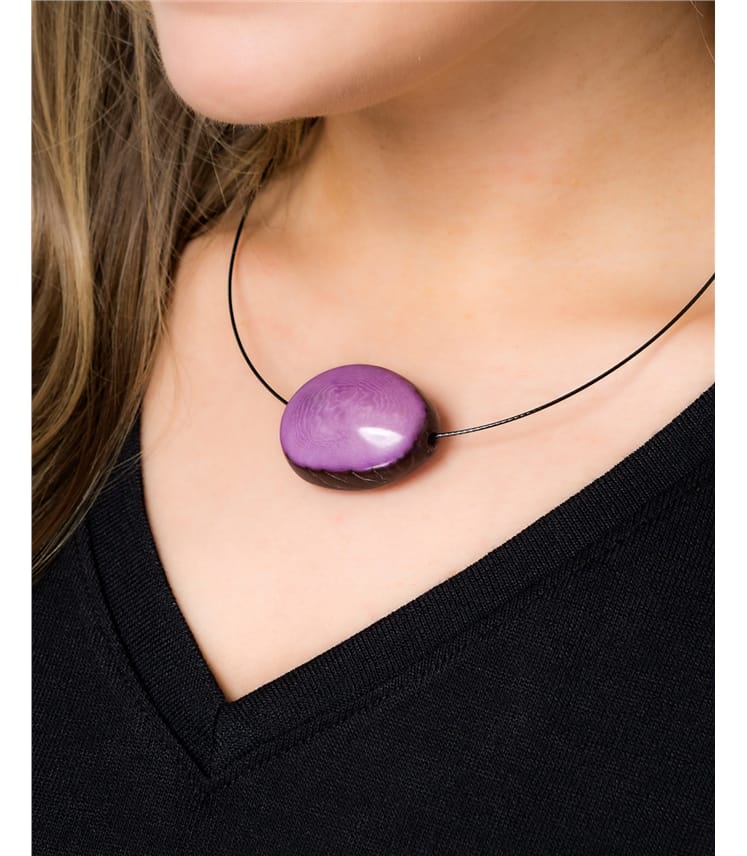 Flattened Seed Wire Necklace