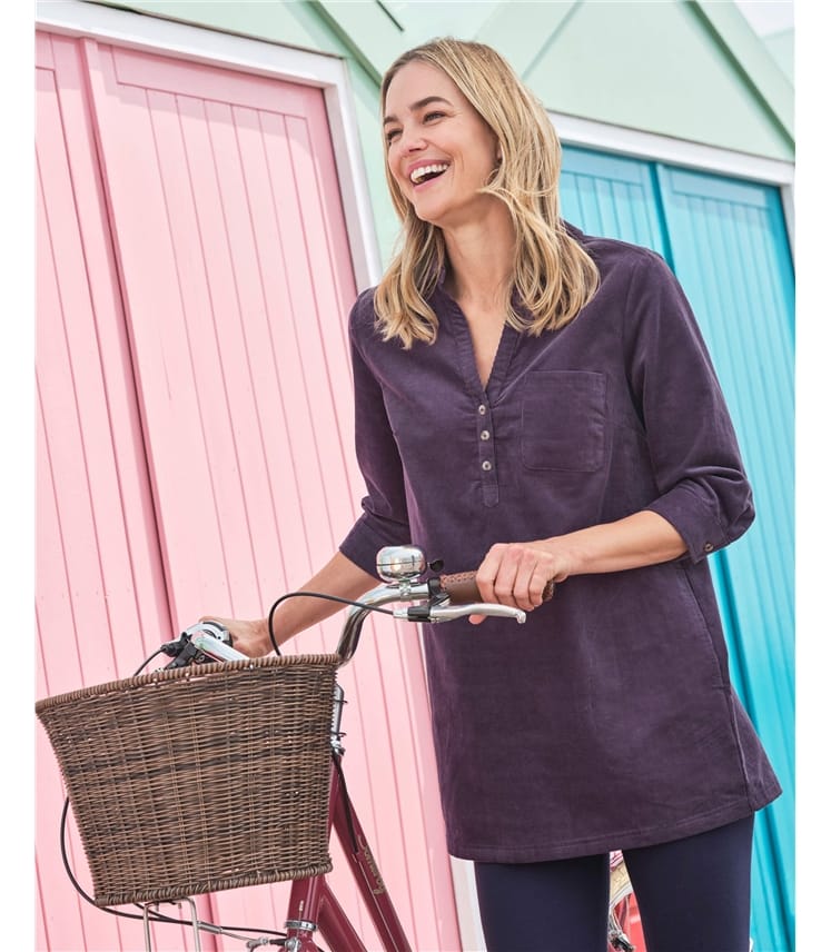 Open Collar Cord Tunic