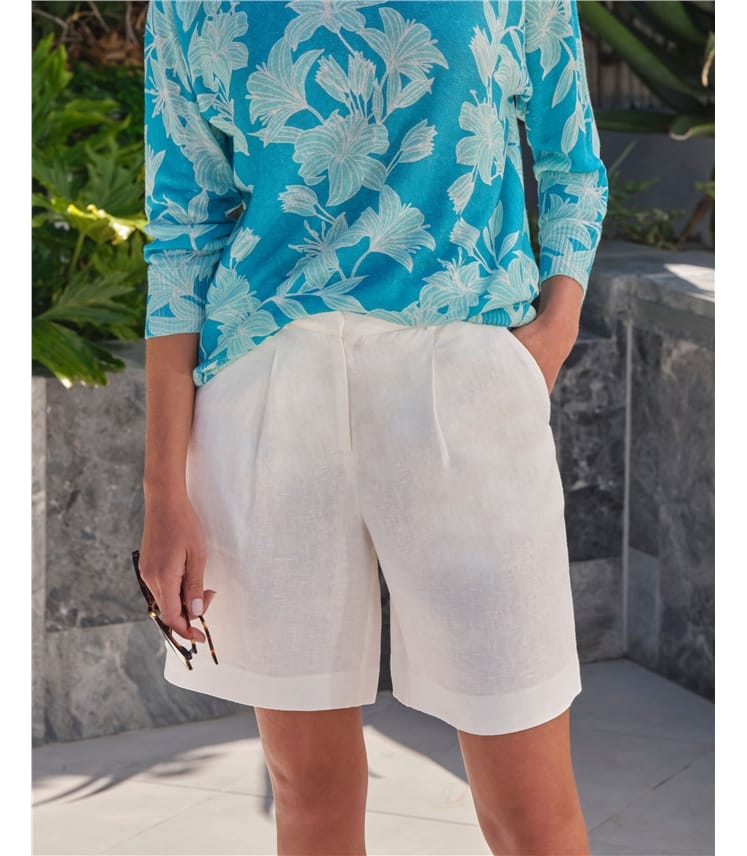 Linen Pleat Shorts
