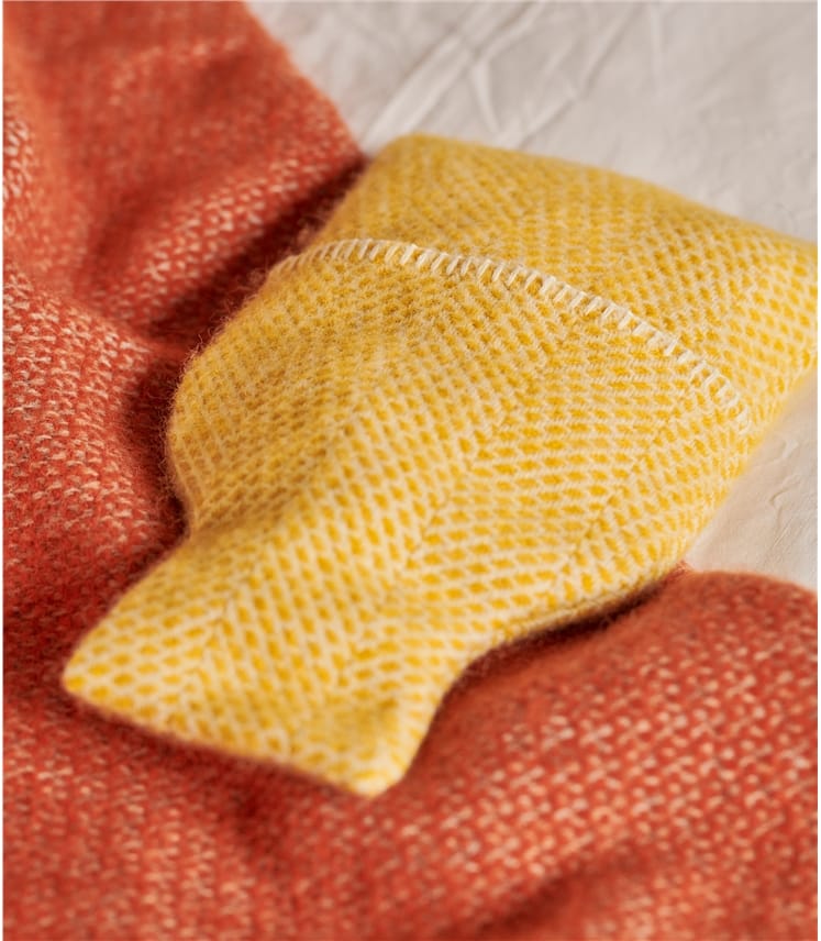Yellow Hot Water Bottle & Cover WoolOvers UK