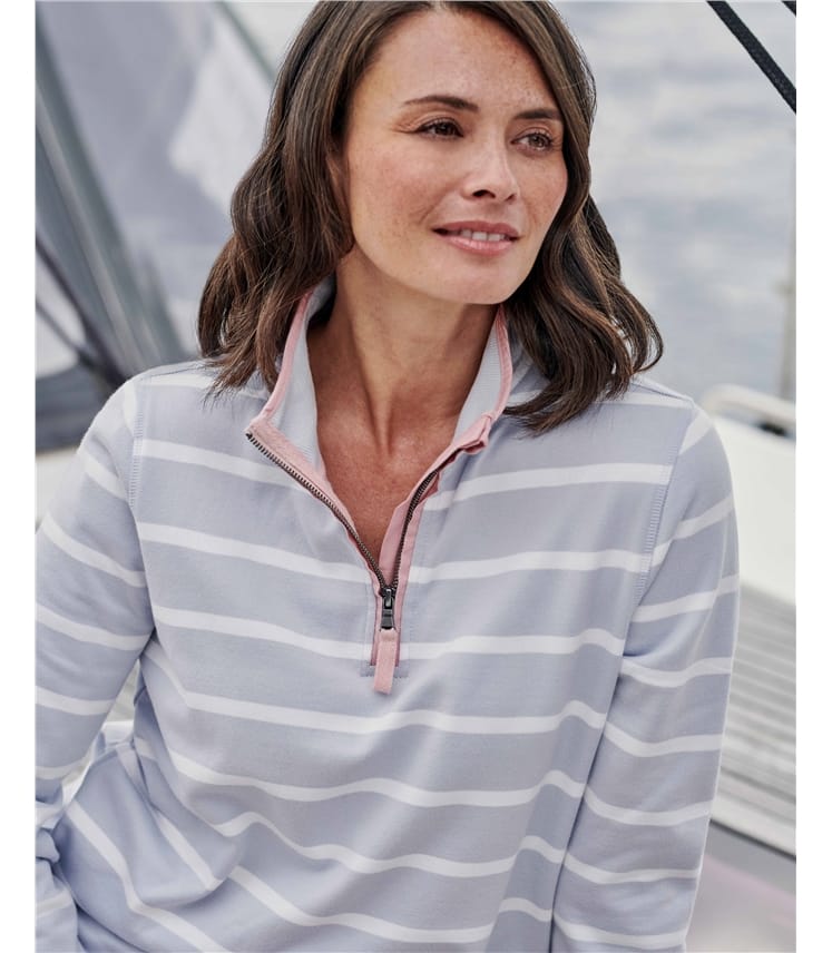 Ladies half best sale zip pullover