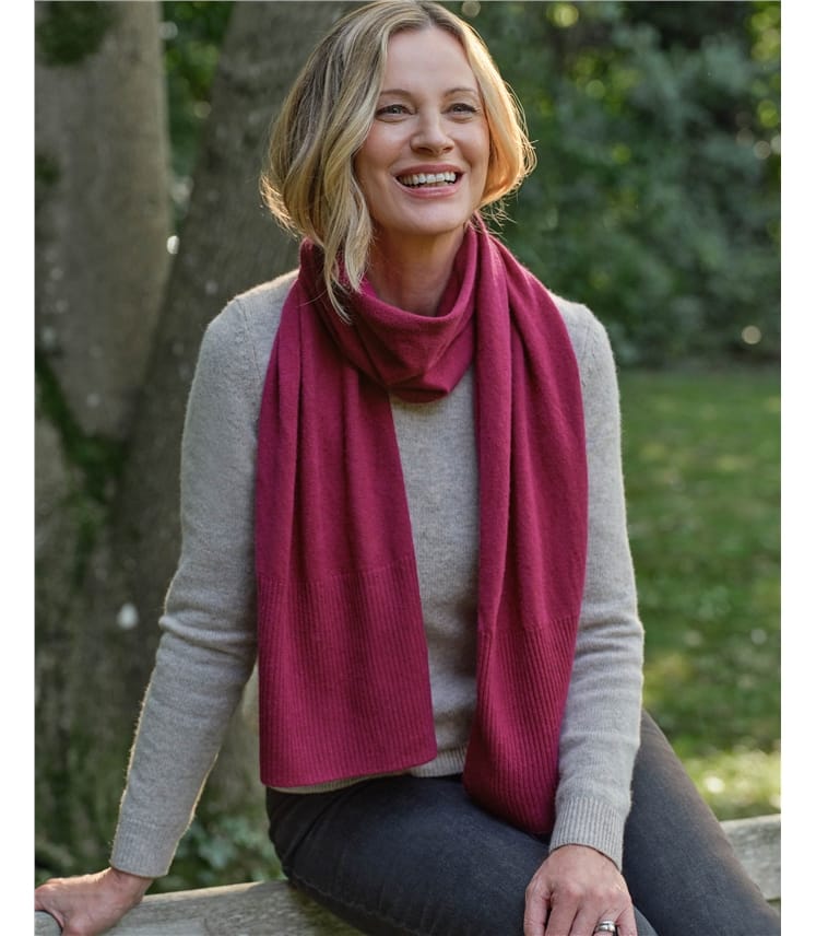 Luxury 100% pure sale cashmere ribbed scarf