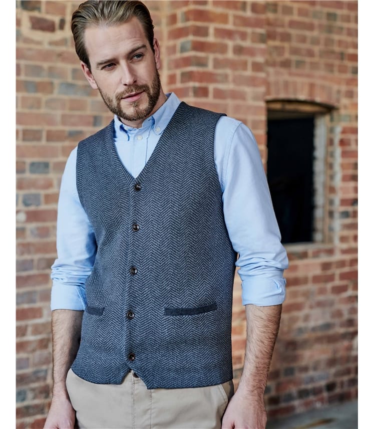 Charcoal | Organic Cotton Cashmere Vest | WoolOvers US