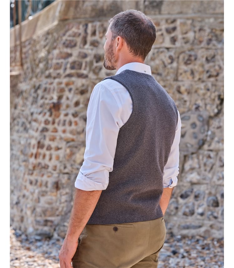 Gilet classique - Homme - Cachemire & Coton Bio