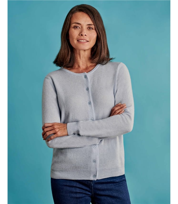 powder blue cardigan