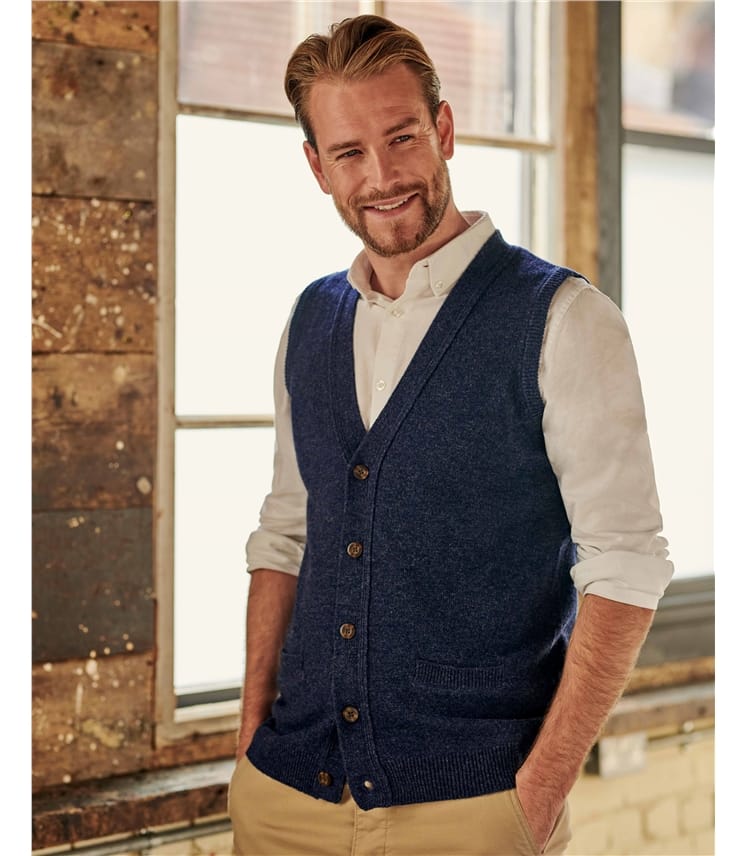 mens knitted wool waistcoats