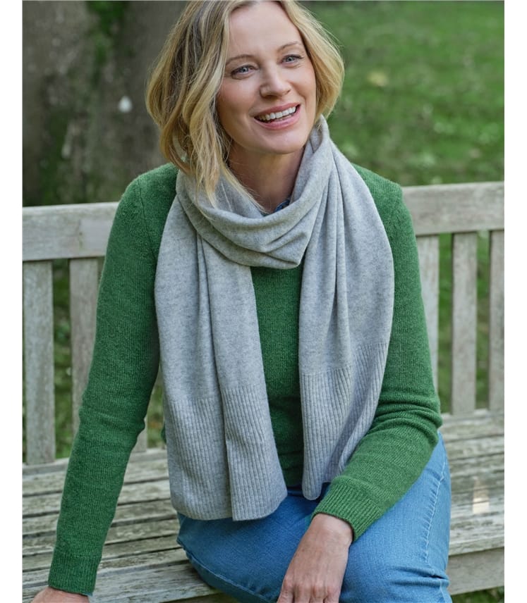 Cashmere Merino Ribbed Scarf