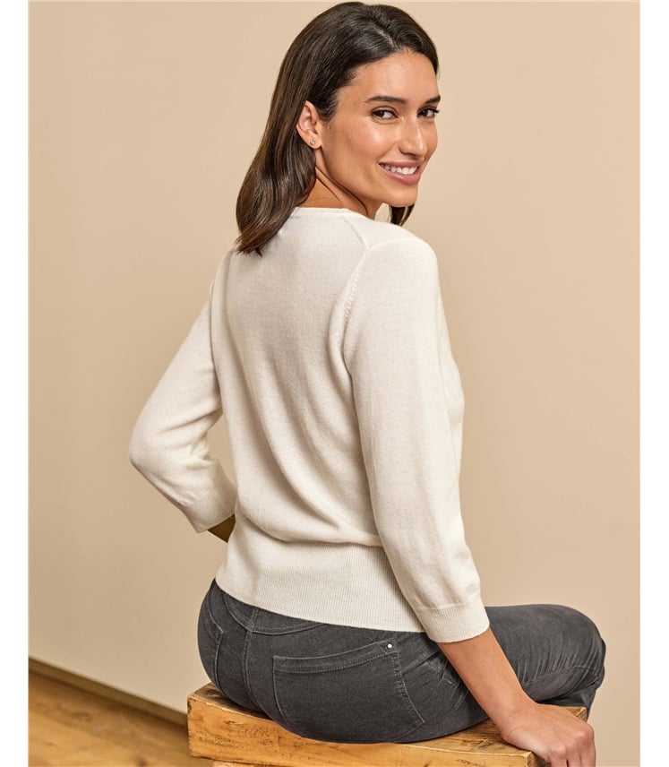 Cashmere Cropped Cardigan