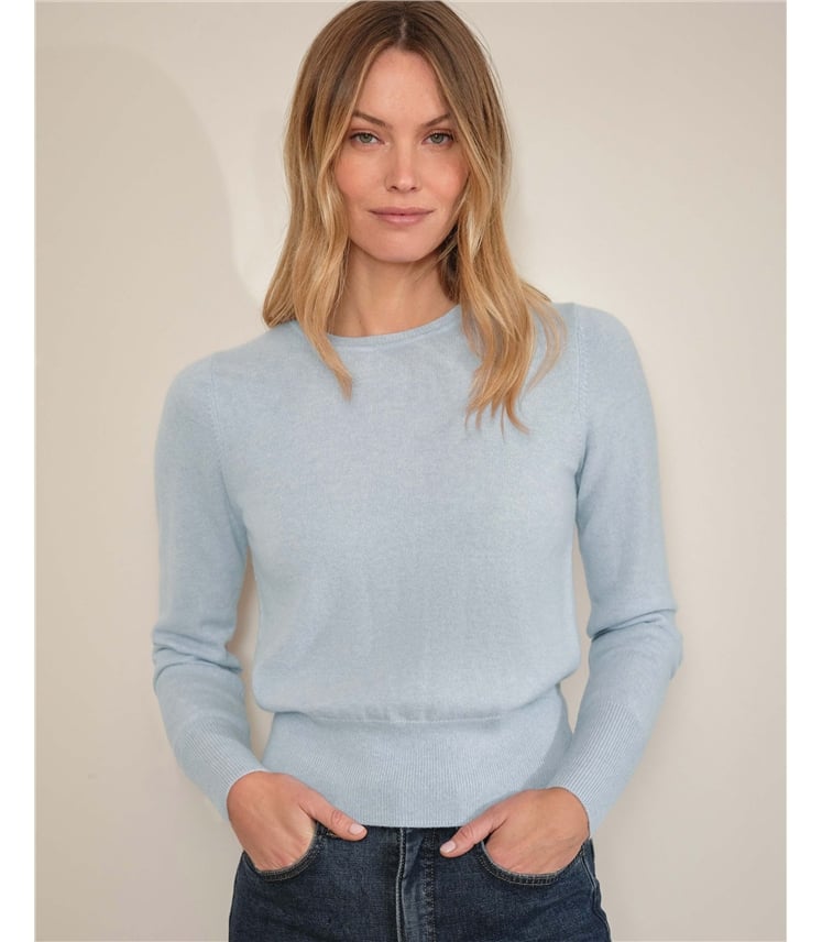 Kurzer Kaschmirpullover