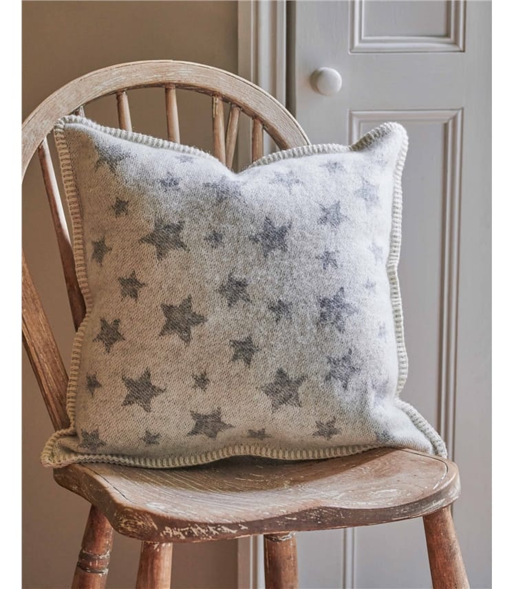 Pure Wool Reversible Star Cushion Cover