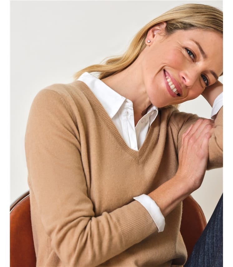 Cashmere V Neck Sweater