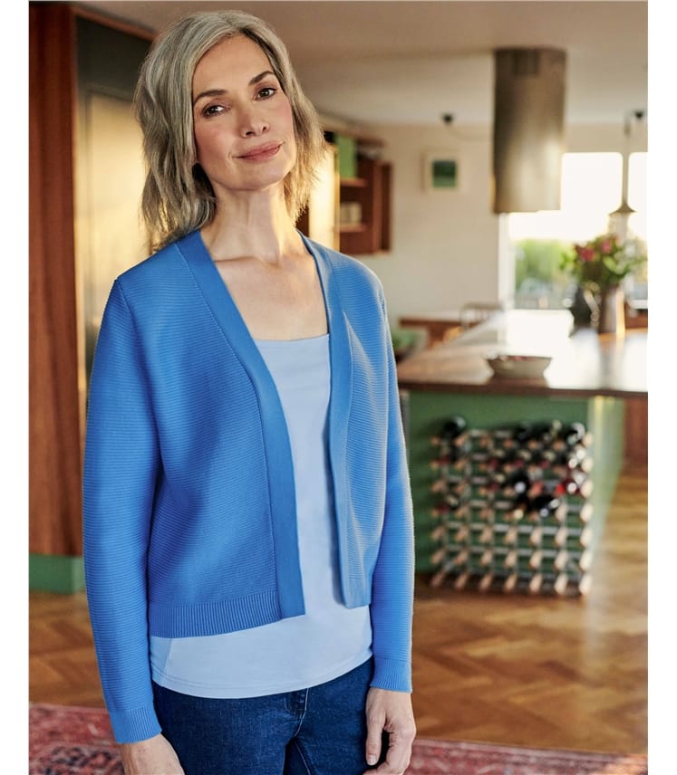 woolovers cropped cardigan