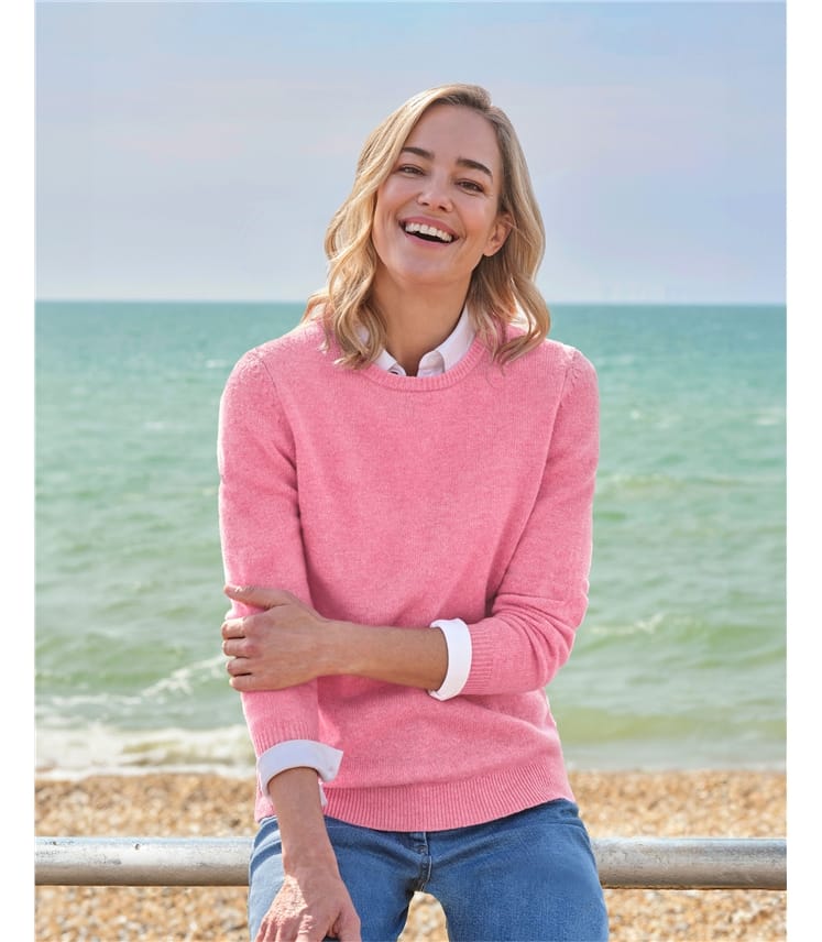 Pull à col rond – Femme – Laine d’agneau certifiée 100% RWS 