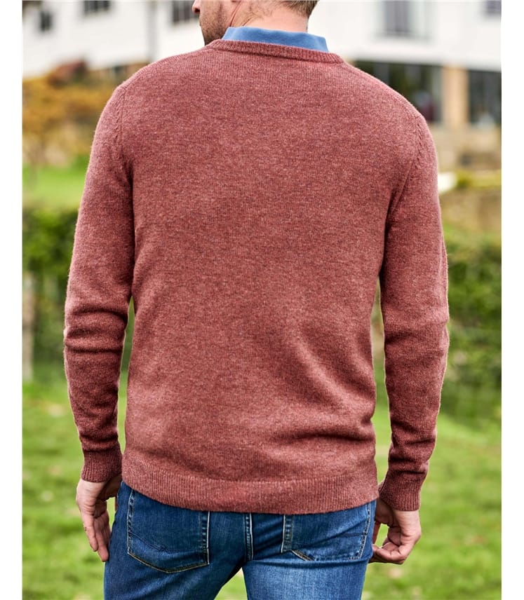 Mens Lambswool V Neck Jumper