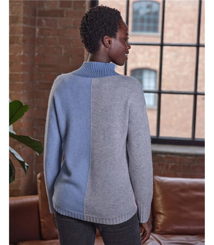 Lofty Diagonal Intarsia Sweater
