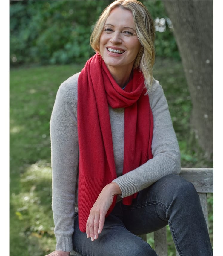 Cashmere Merino Ribbed Scarf