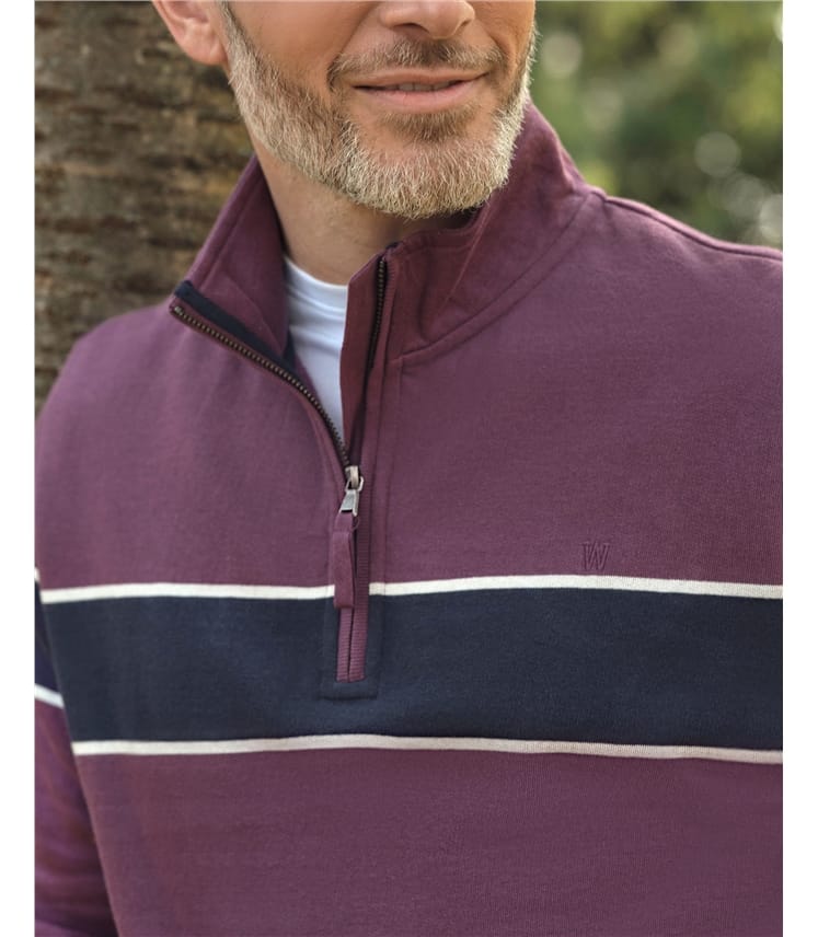 Cotton Half Zip Jumper