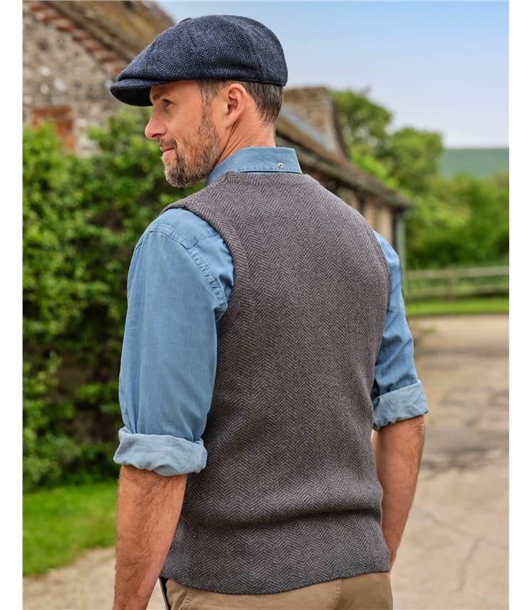 Gilet classique - Homme - Cachemire & Coton Bio