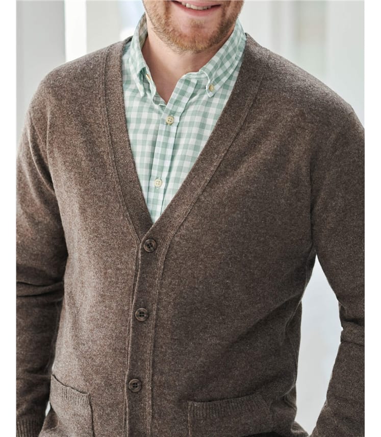 Cardigan à col V - Homme - Laine d’agneau certifiée 100% RWS